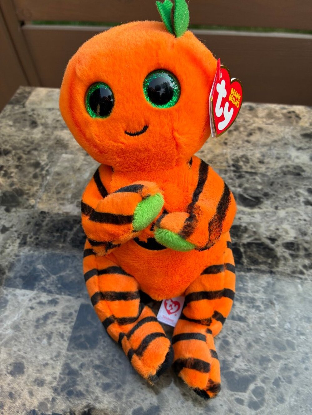 Ty Beanie Baby Bellies TRICKSTER The Pumpkin 6" NEW Tags